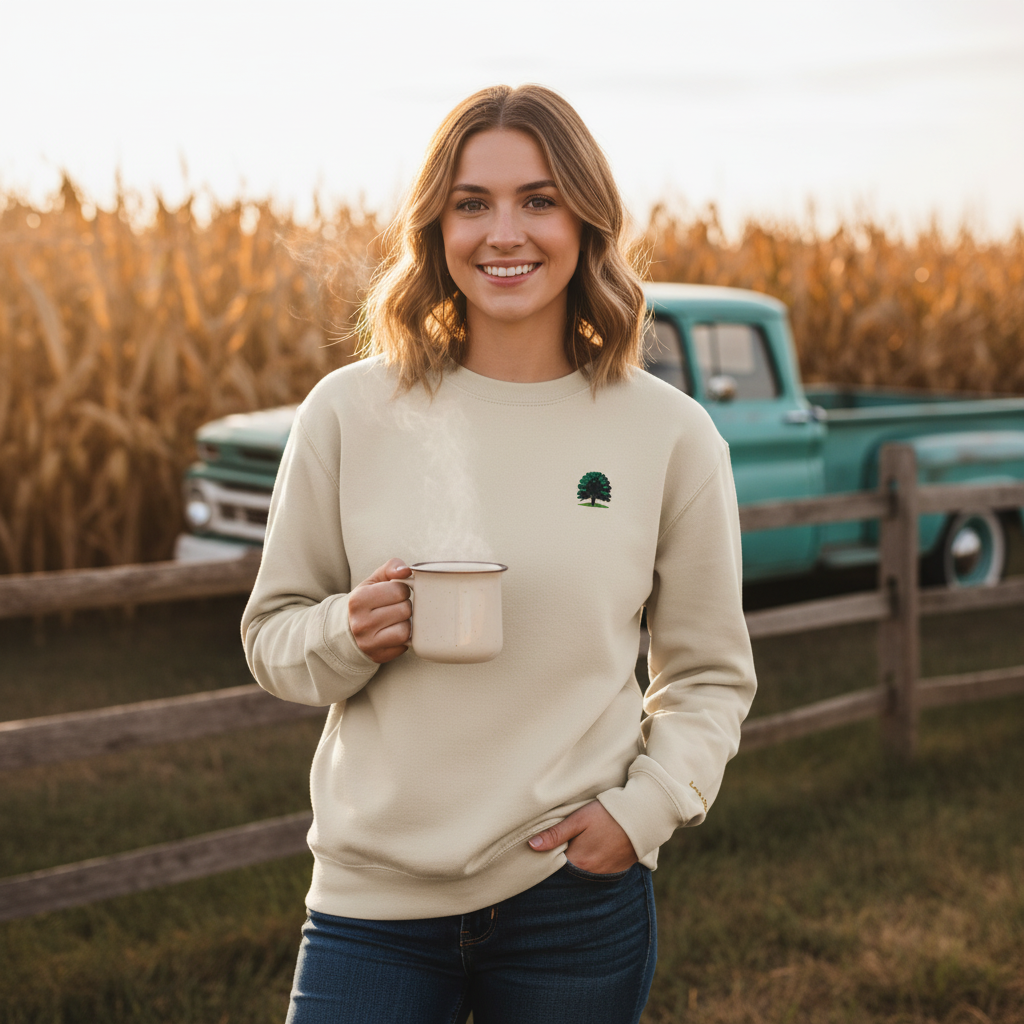 Casual Organic Iowa Tree Sweatshirt