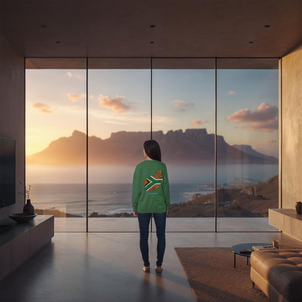 Casual Organic South Africa Homeland Flag Sweatshirt