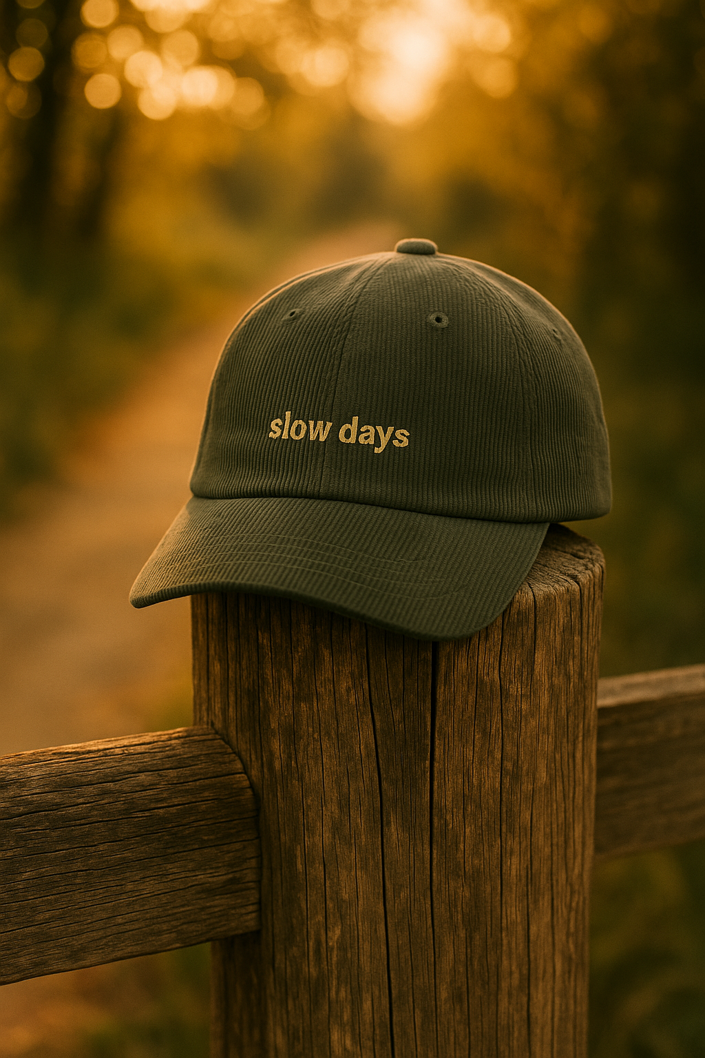 Easy Going Vintage Sauna & Relax Corduroy Cap