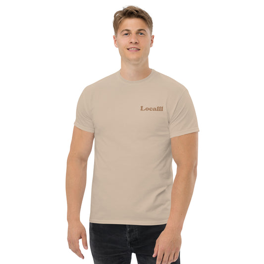 Terracotta tee in sand, front view